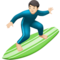 Person Surfing - Light emoji on Apple